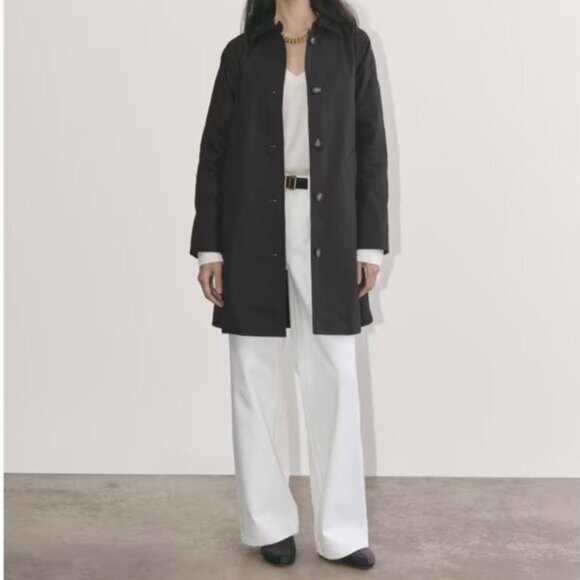 Everlane Jackets & Blazers - Everlane The Mac Trench Coat Button Front Black M